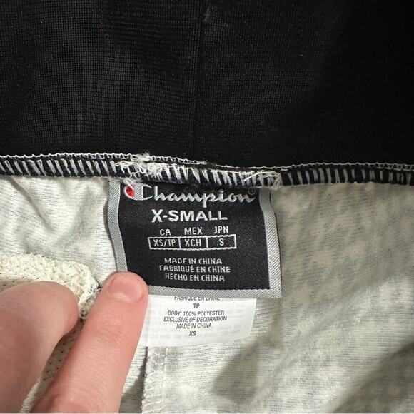 Champion Women's Slim Track Sweatpants Joggers in Black/Exploded Houndstooth XS - Picture 6 of 10